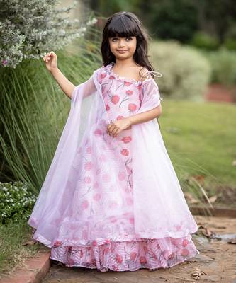 Flarry Sleeves one off shoulder with Lahenga 1