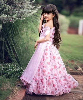 Flarry Sleeves one off shoulder with Lahenga 2