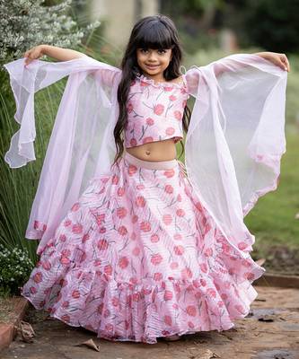 Flarry Sleeves one off shoulder with Lahenga 4