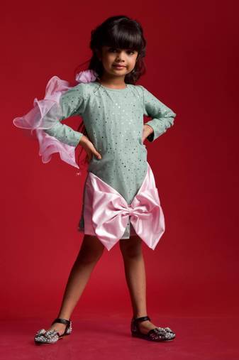 Frock with big Pink Bow in Front