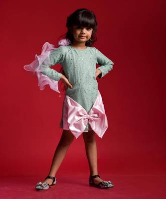 Frock with big Pink Bow in Front 2
