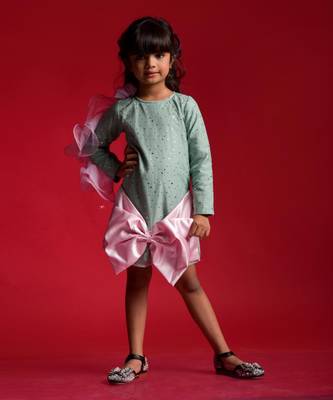 Frock with big Pink Bow in Front 1