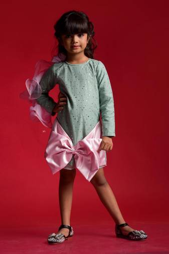 Frock with big Pink Bow in Front