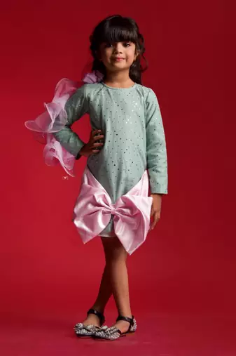 Frock with big Pink Bow in Front