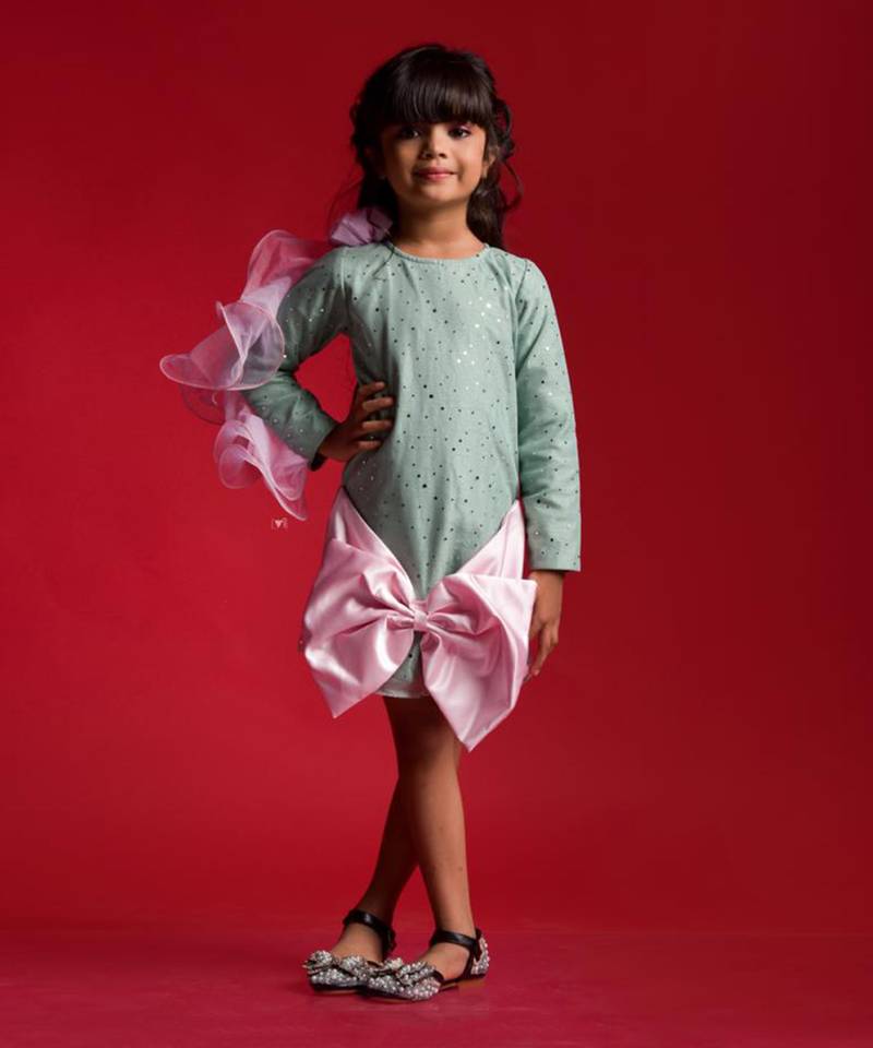 Frock with big Pink Bow in Front