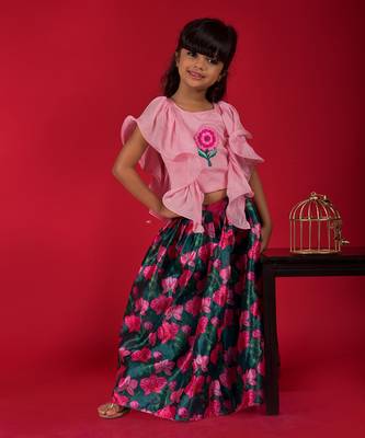 Ghagra with Frilled embroidered top 1