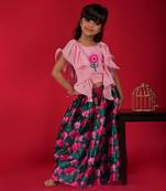 Ghagra with Frilled embroidered top