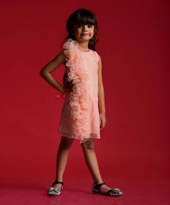Frilled one side style frock 3