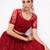 Red Net Heavy Stone Embroidery Bridal Lehengas