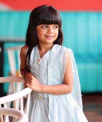 Long Peplum sleeveless Kurta with Sharara and Kurta 4