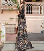 Anvi Chanderi Batik Print Saree with Blouse
