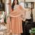 Peach Color Georgette Embroidered Party Salwar Suit