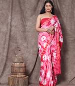 Aachal Shibori Cotton Saree with Blouse Piece