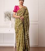 Eshma Chanderi Dabu Print Saree with Blouse