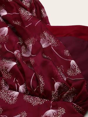EthnoVog Ready To Wear Maroon Foil Printed Maxi Dress 5