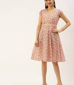 EthnoVog Ready To Wear White Printed Art Silk Mini Dress