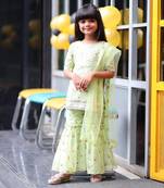 Gota Work Kurta with Sharara and Dupatta