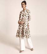 PS Pret by Payal Singhal Cream Printed Art Crepe Tunic