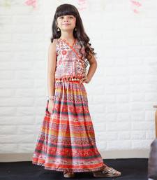 Pleated Lahenga with Angrakha Style Top
