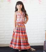 Pleated Lahenga with Angrakha Style Top