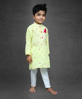 Thread Embroidered Kurta with Chudidar 1