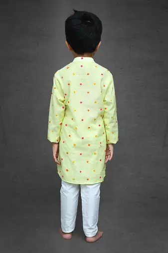 Thread Embroidered Kurta with Chudidar