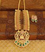 Kerala traditional Palakka  Temple  mango necklace with screw back earrings
