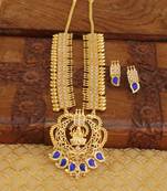 Kerala traditional Palakka  Temple  mango necklace with screw back earrings