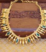 Kerala traditional gold plated palakka necklace