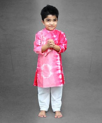 Tie and Dyed different cut Kurta with off white chudidar 1