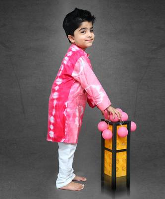 Tie and Dyed different cut Kurta with off white chudidar 2