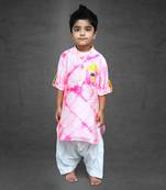 Tie and Dyed Apple cut Kurta with Patiala