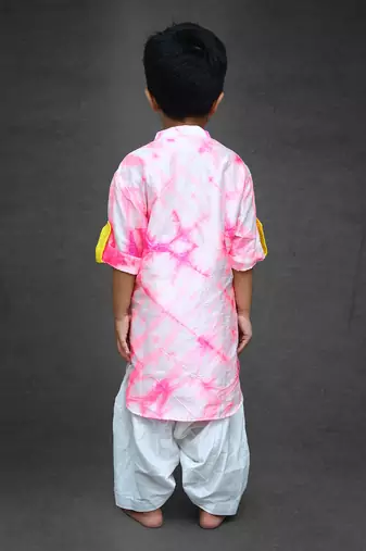 Tie and Dyed Apple cut Kurta with Patiala
