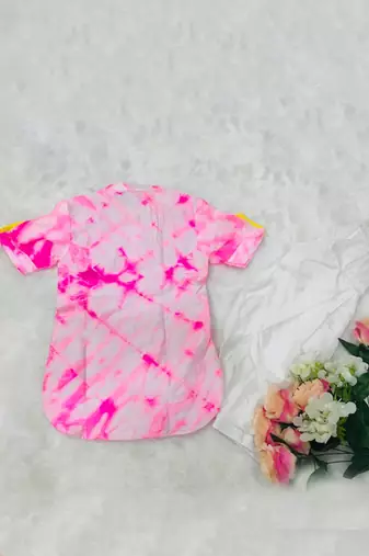 Tie and Dyed Apple cut Kurta with Patiala