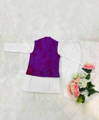 Tie and Dyed 3 piece Purple Kurta set 3