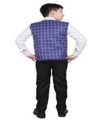 Beige 3 Piece Baba Suit Set Cotton For boys // Western Wear