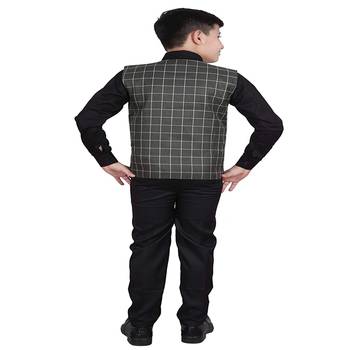 Dark Green 3 Piece Baba Suit Set Cotton For boys // Western Wear 2