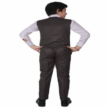 Black 3 Piece Baba Suit Set Cotton For boys // Western Wear 2