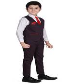 Maroon 3 Piece Baba Suit Set Cotton For boys // Western Wear