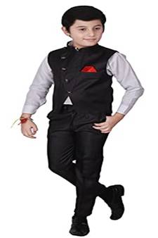 Blue 3 Piece Baba Suit Set Cotton For boys // Western Wear