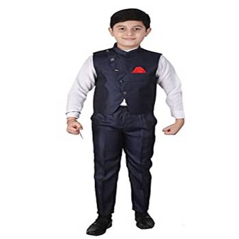 Wine 3 Piece Baba Suit Set Cotton For boys // Western Wear 1