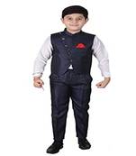 Wine 3 Piece Baba Suit Set Cotton For boys // Western Wear