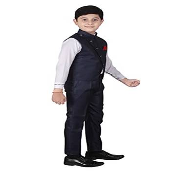Wine 3 Piece Baba Suit Set Cotton For boys // Western Wear 3