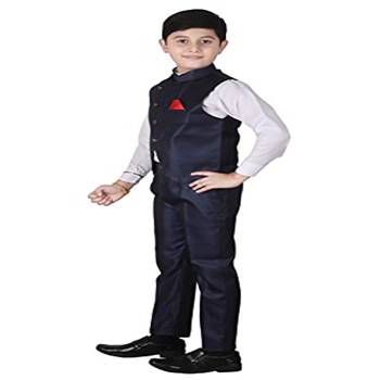Wine 3 Piece Baba Suit Set Cotton For boys // Western Wear 4
