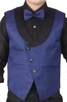 Blue 3 Piece Baba Suit Set Cotton For boys // Western Wear
