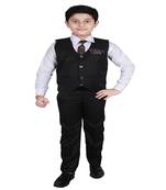 Black 3 Piece Baba Suit Set Cotton For boys // Western Wear