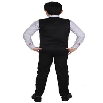 Black 3 Piece Baba Suit Set Cotton For boys // Western Wear 2