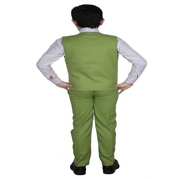 Green 3 Piece Baba Suit Set Cotton For boys // Western Wear 2