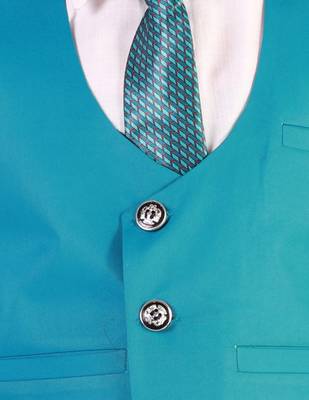 Turquoise 3 Piece Baba Suit Set Cotton For boys // Western Wear 5