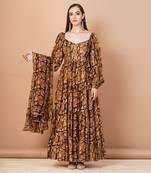 Brown And Gold Kurta Sets